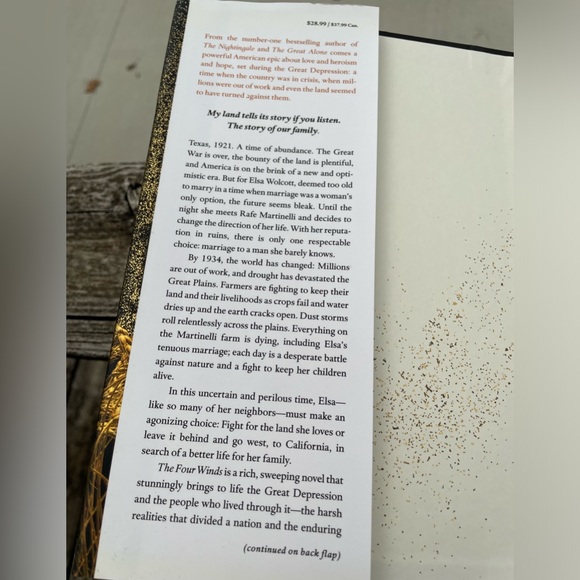 Novel Book The Four Winds Kristin Hannah Hardcover Great Depression Fiction - Picture 4 of 9